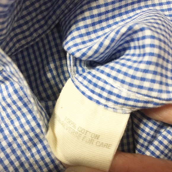 Elizabeth & James Gingham Cohen Preppy  Button Up Shirt XS - Picture 6 of 8